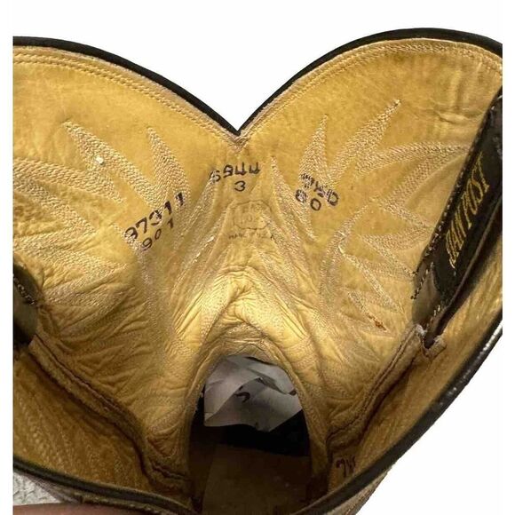 Dan Post Men's Size 7.5 Two Tone Black Brown Leather Western Cowboy Boots - Picture 11 of 14